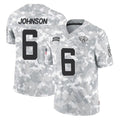 J.Jaguars #6 Antonio Johnson Player Arctic Camo Salute To Service Limited Game Ndoa Stitched Jerseys