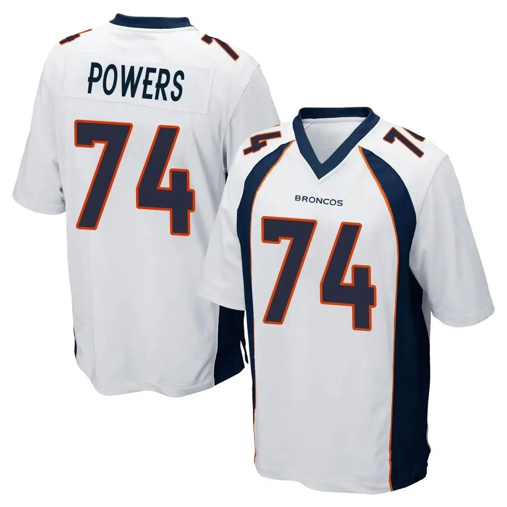 D.Broncos #74 Ben Powers Player White Game Ndoa Stitched Jerseys