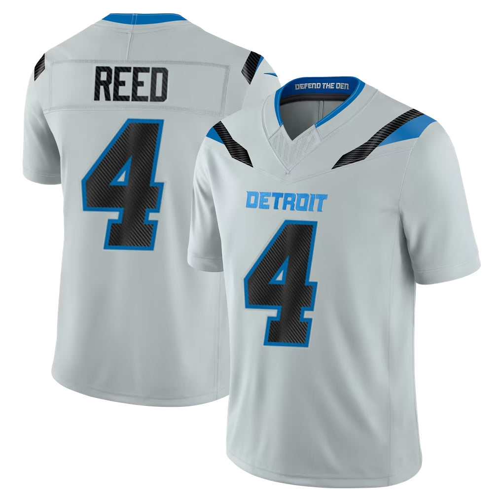 D.Lions #4 D.J. Reed Player Silver Limited 2026 Rivalries Collection Home Game Ndoa Stitched Jerseys