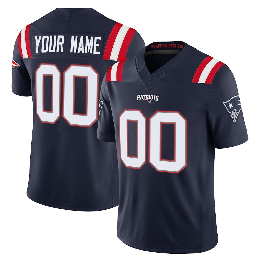 Custom NE.Patriots Navy Limited Vapor F.U.S.E. Home Game Any Name & Numbers Ndoa Stitched Jerseys