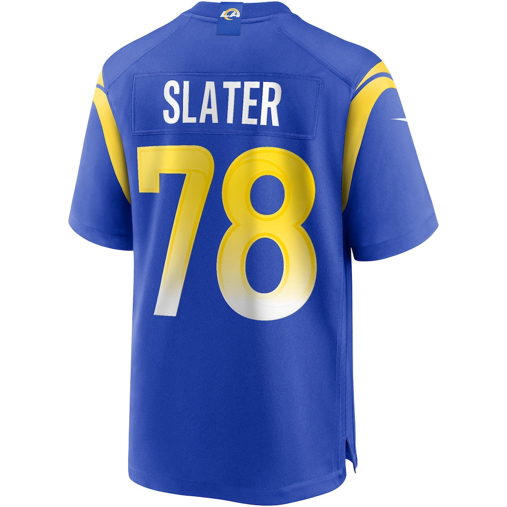 Ndoa LA.Rams #78 Jackie Slater Royal Game Retired Player Jersey