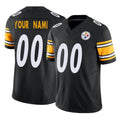Custom P.Steelers Black Limited Vapor F.U.S.E. Home Game Any Name & Numbers Ndoa Stitched Jerseys