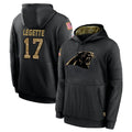 C.Panthers #17 Xavier Legette Player Black Salute to Service Pullover Hoodies Limited Game Ndoa Stitched Jerseys