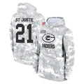 GB.Packers #21 Benjamin St-Juste Player Arctic Camo Salute to Service Hoodies Limited Game Ndoa Stitched Jerseys