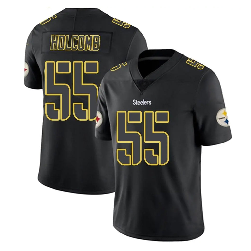 P.Steelers #55 Cole Holcomb Player Black Impact Limited Home Game Ndoa Stitched Jerseys