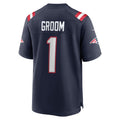Ndoa NE.Patriots #1 Groom Navy Game Jersey