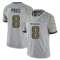 S.Seahawks #8 Jadarian Price Player Grey Limited 2025 Rivalries Collection Home Game Ndoa Stitched Jerseys