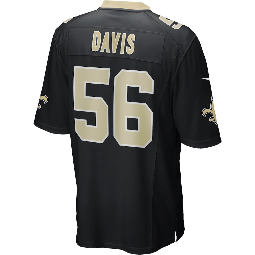 Ndoa NO.Saints #56 Demario Davis Black Game Jersey