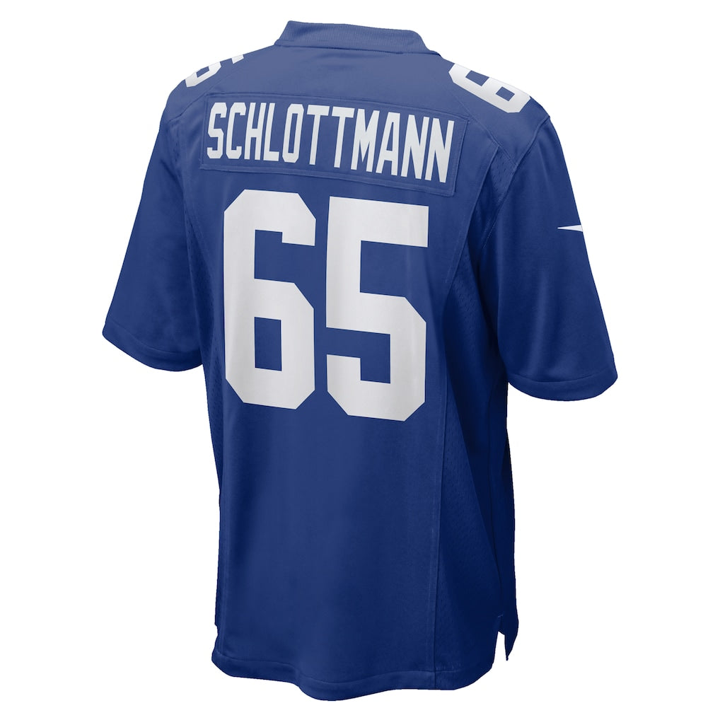 Ndoa NY.Giants #65 Austin Schlottmann Royal Team Game Jersey