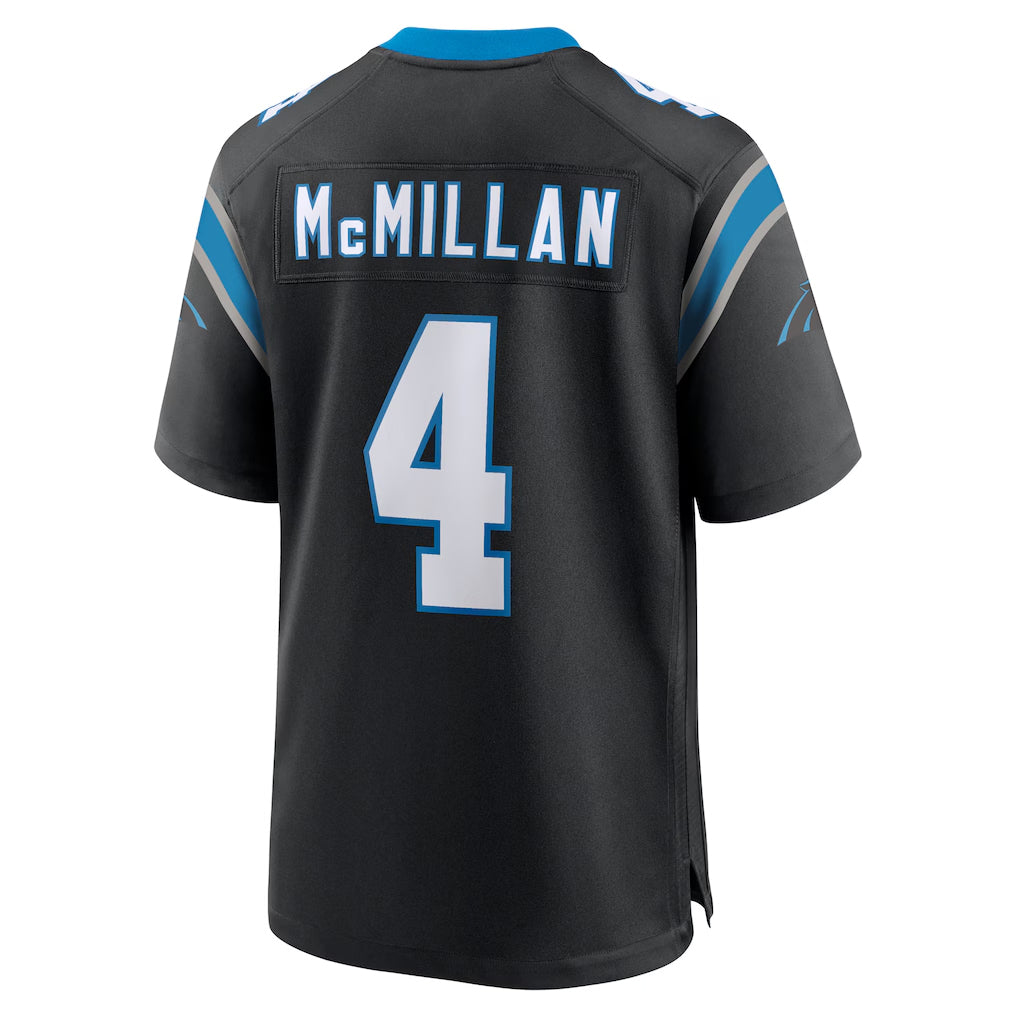 C.Panthers #4 Tetairoa McMillan Player Black Home Game Ndoa Stitched Jerseys