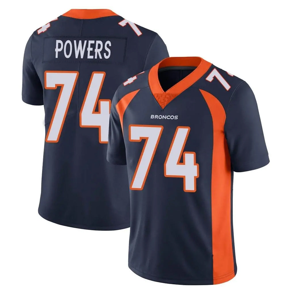 D.Broncos #74 Ben Powers Player Navy Vapor Untouchable Limited Game Ndoa Stitched Jerseys