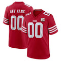 Custom SF.49ers Red 80th Game Home Any Name & Numbers Ndoa Stitched Jerseys