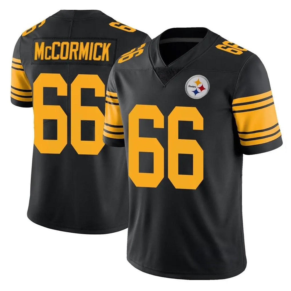 P.Steelers #66 Mason McCormick Player Black Limited Color Rush Home Game Ndoa Stitched Jerseys