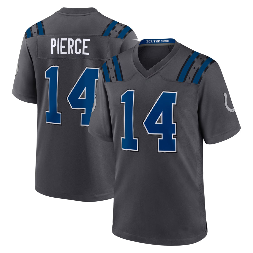 IN.Colts #14 Alec Pierce Player Anthracite 2026 Rivalries Collection Home Game Ndoa Stitched Jerseys