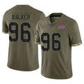 B.Bills #96 Deone Walker Player Olive Salute To Service Ndoa Stitched Jerseys