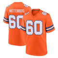 D.Broncos #60 Luke Wattenberg Player Orange Alternate Collection Throwback Game Ndoa Stitched Jerseys