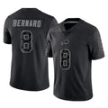 B.Bills #8 Terrel Bernard Player Black RFLCTV Limited Ndoa Stitched Jerseys