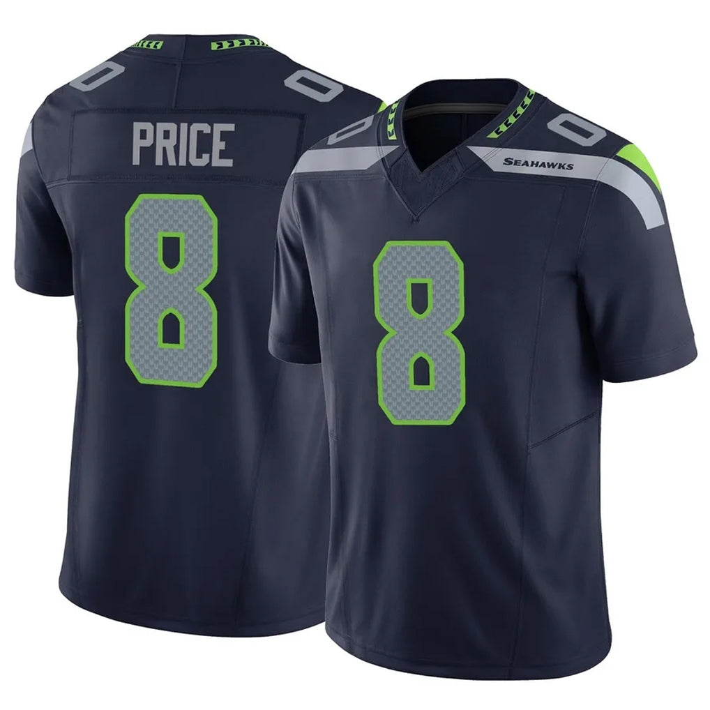 S.Seahawks #8 Jadarian Price Player Navy Limited Vapor F.U.S.E. Home Game Ndoa Stitched Jerseys