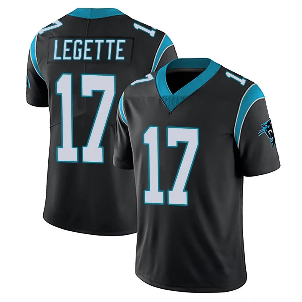 C.Panthers #17 Xavier Legette Player Black Vapor Untouchable Limited Game Ndoa Stitched Jerseys