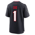 Ndoa H.Texans #1 Dad Navy Game Jersey