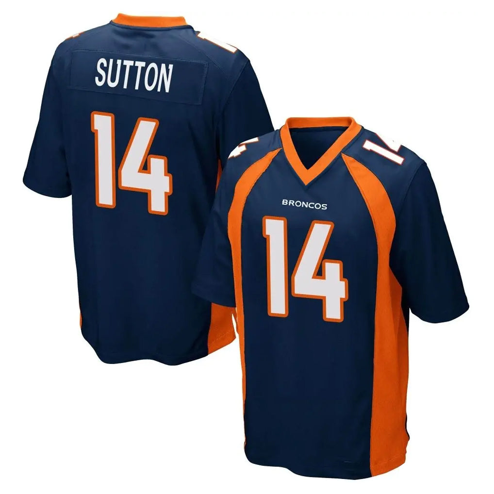 D.Broncos #14 Courtland Sutton Player Navy Game Ndoa Stitched Jerseys
