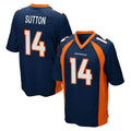 D.Broncos #14 Courtland Sutton Player Navy Game Ndoa Stitched Jerseys