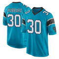 C.Panthers #30 Chuba Hubbard Player Blue Game Ndoa Stitched Jerseys