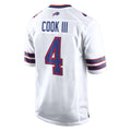 B.Bills #4 James Cook III Player White Home Game Ndoa Stitched Jerseys