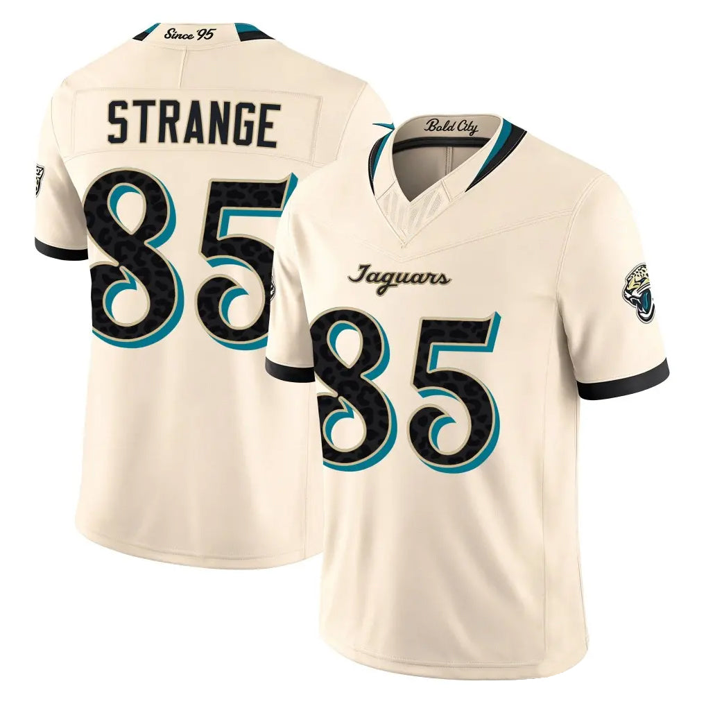 J.Jaguars #85 Brenton Strange Player Natural Limited 2026 Rivalries Collection Game Ndoa Stitched Jerseys