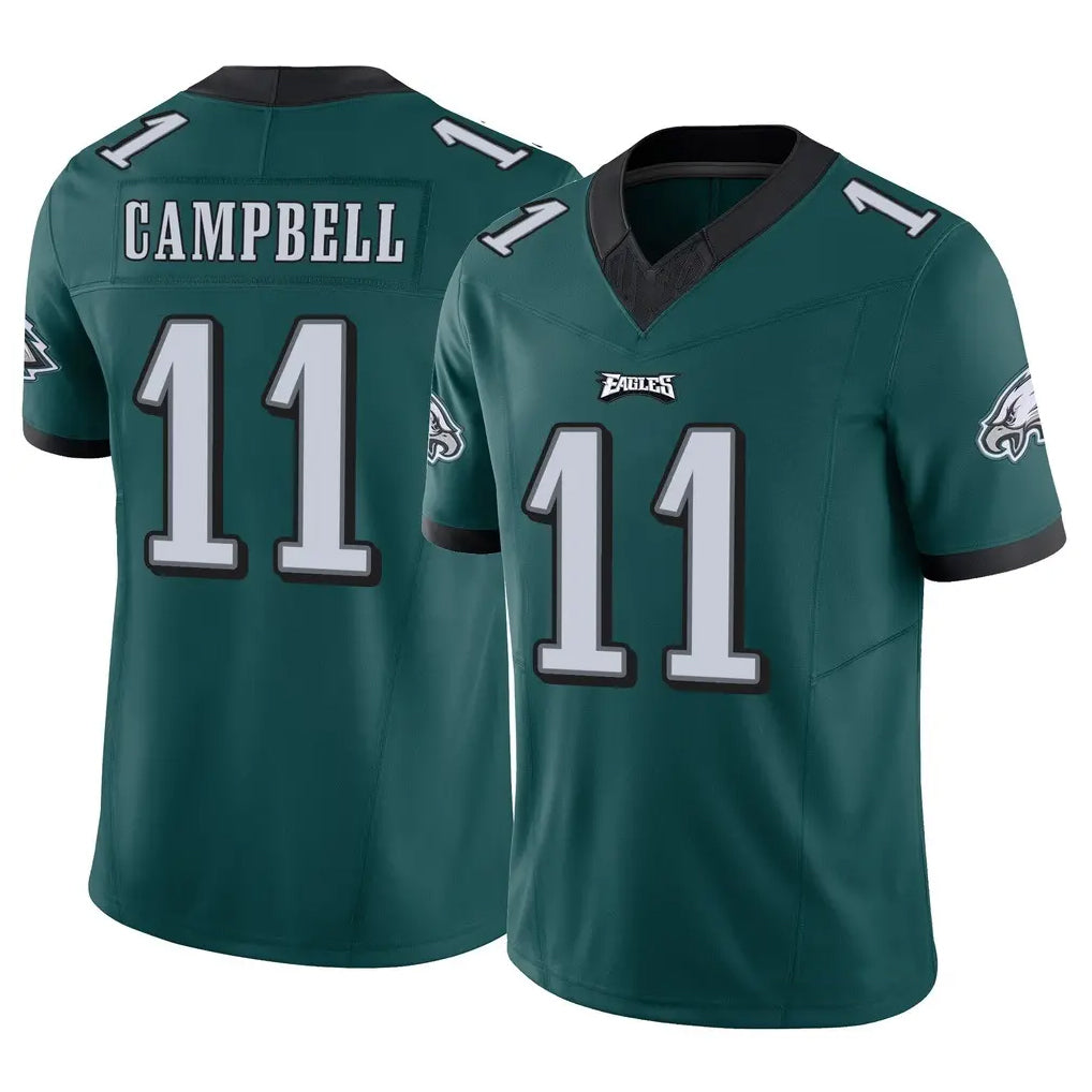 P.Eagles #11 Jihaad Campbell Player Team Color Green Limited Vapor F.U.S.E. Home Game Ndoa Stitched Jerseys
