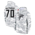 A.Falcons #70 Jake Matthews Player Arctic Camo Salute to Service Limited Hoodie Ndoa Stitched Jerseys
