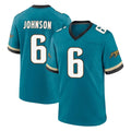 J.Jaguars #6 Antonio Johnson Player Teal Prowler Throwback Limited Home Game Ndoa Stitched Jerseys
