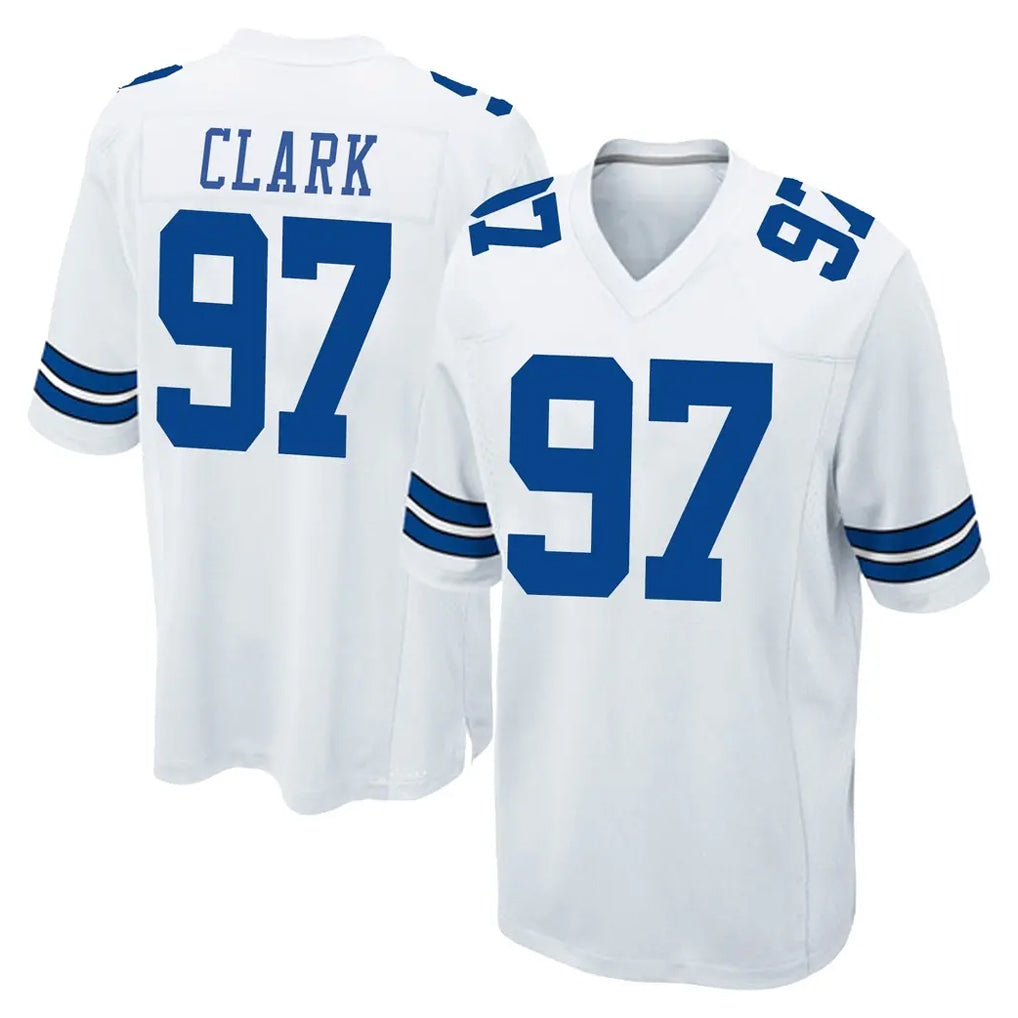 D.Cowboys #97 Kenny Clark Player White Home Game Ndoa Stitched Jerseys