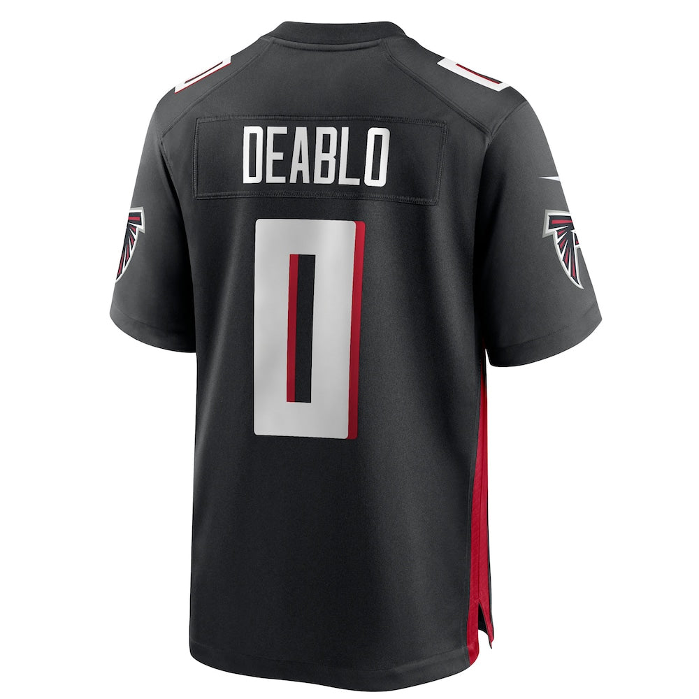 A.Falcons #0 Divine Deablo Player Black Home Game Ndoa Stitched Jerseys
