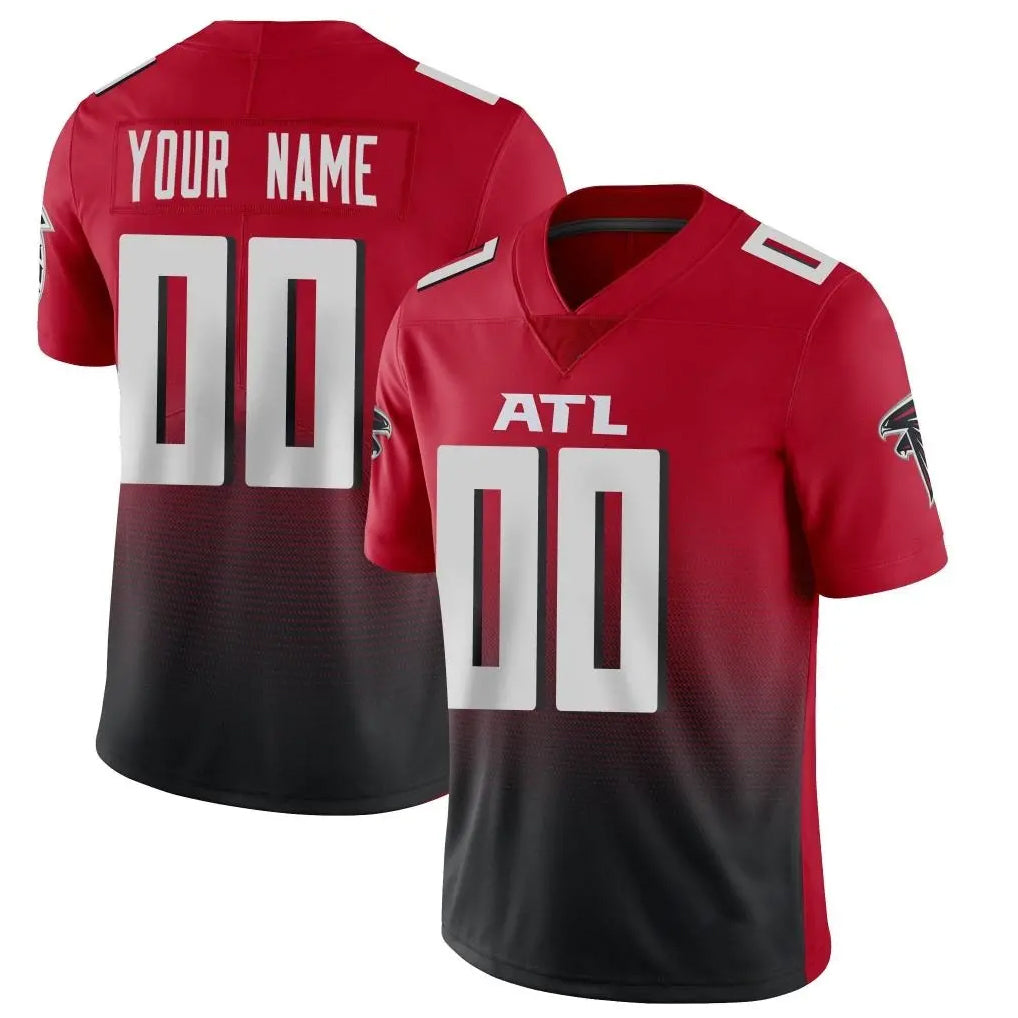 Custom A.Falcons Red Vapor Untouchable Limited Home Game Any Name & Numbers Ndoa Stitched Jerseys