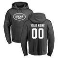 Custom NY.Jets Gray Pullover Hoodies Limited Game Any Name & Numbers Ndoa Stitched Jerseys