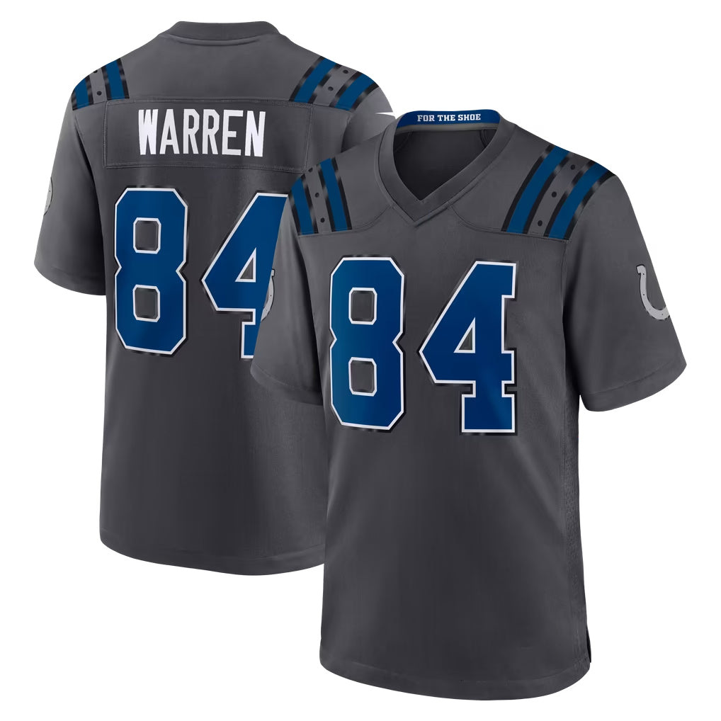 IN.Colts #84 Tyler Warren Player Anthracite 2026 Rivalries Collection Home Game Ndoa Stitched Jerseys