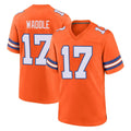 D.Broncos #17 Jaylen Waddle Player Orange Alternate Collection Throwback Game Ndoa Stitched Jerseys