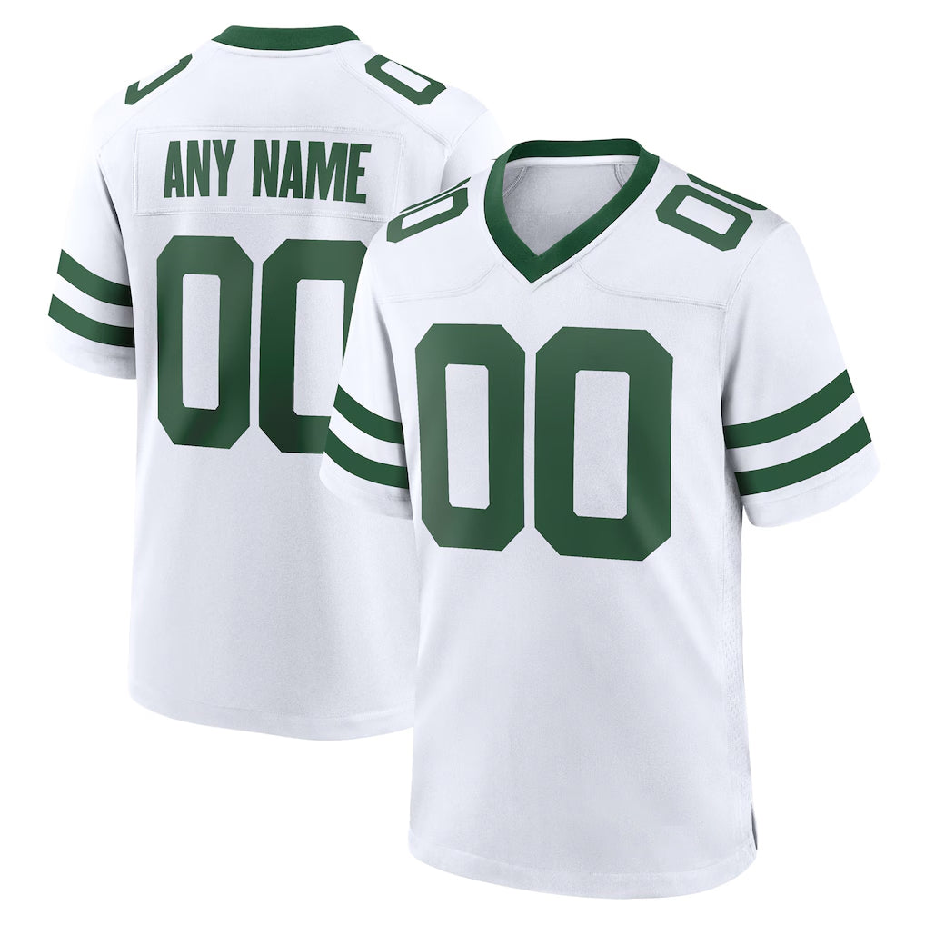 Custom NY.Jets White Legacy Home Game Any Name & Numbers Ndoa Stitched Jerseys