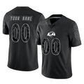 Custom LA.Rams Black Limited Reflective Home Game Any Name & Numbers Ndoa Stitched Jerseys