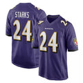 B.Ravens #24 Malaki Starks Player Purple Home Game Ndoa Stitched Jerseys