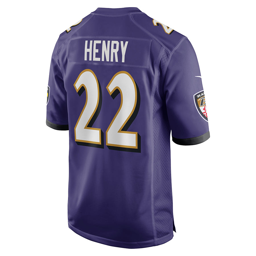 B.Ravens #22 Derrick Henry Player Purple Alternate Home Game Ndoa Stitched Jerseys