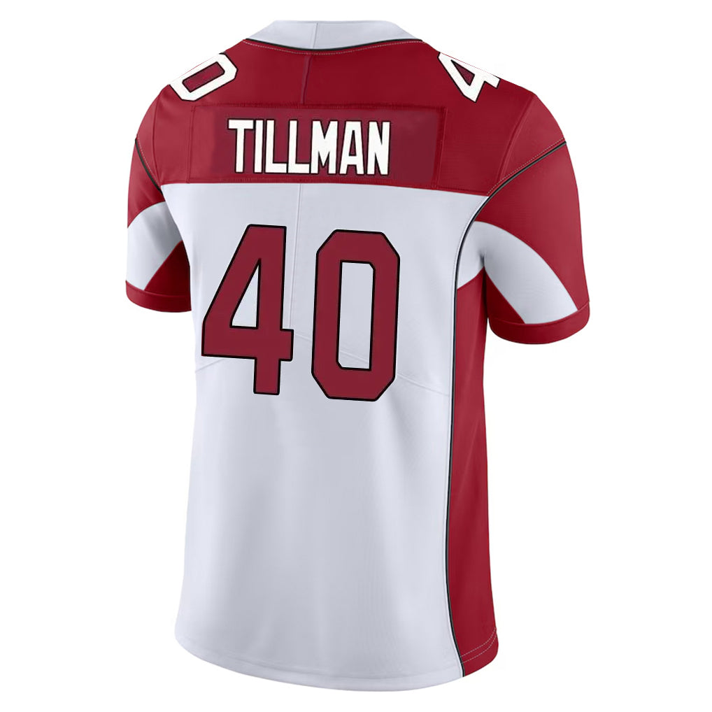 A.Cardinals #40 Pat Tillman Player White Vapor Limited Home Game Ndoa Stitched Jerseys
