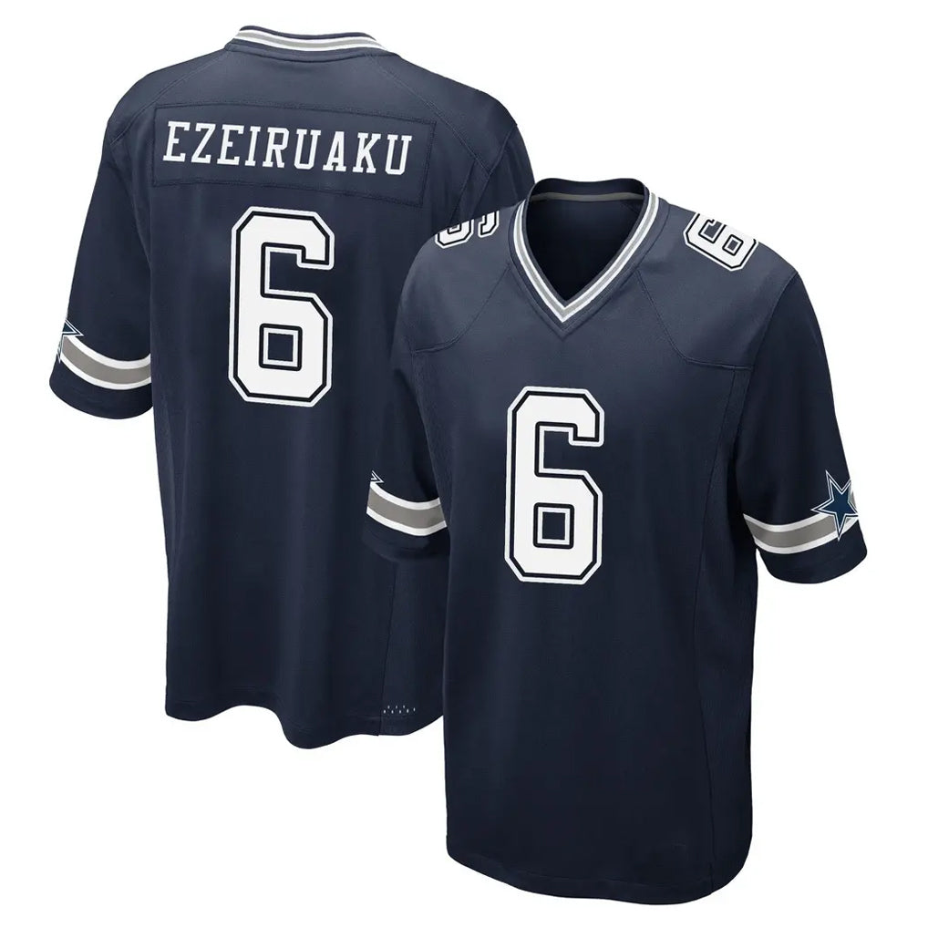 D.Cowboys #6 Donovan Ezeiruaku Player Navy Home Game Ndoa Stitched Jerseys