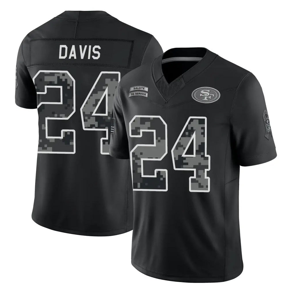 SF.49ers #24 Ashtyn Davis Player Black Limited 2026 Salute to Service Home Game Ndoa Stitched Jerseys