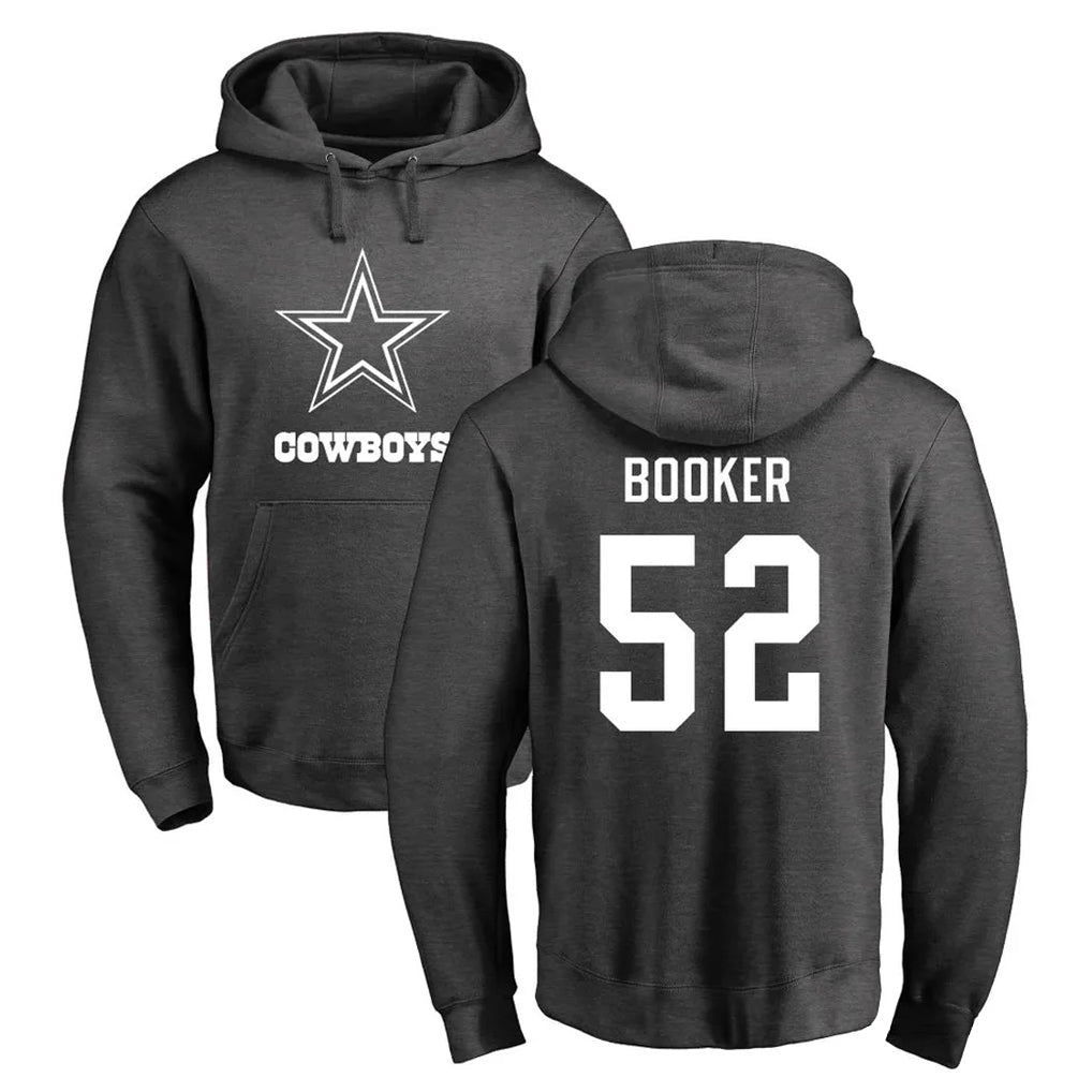 D.Cowboys #52 Tyler Booker Player Ash One Color Pullover Hoodie Limited Ndoa Stitched Jerseys