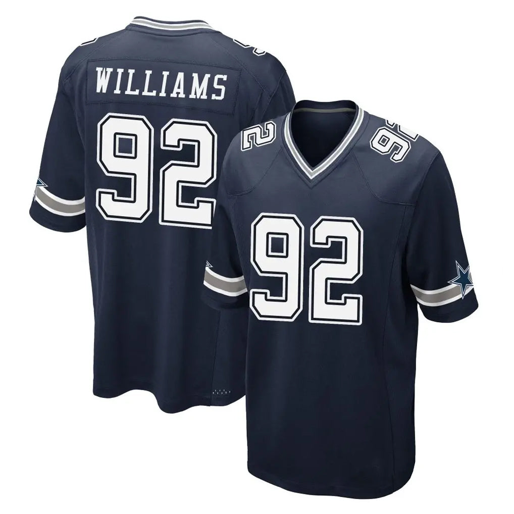 D.Cowboys #92 Quinnen Williams Player Navy Home Game Ndoa Stitched Jerseys