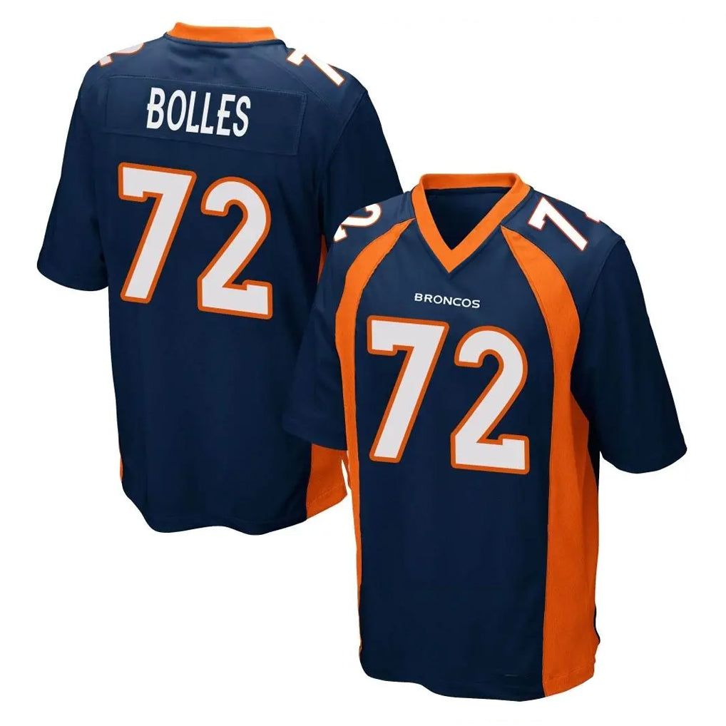 D.Broncos #72 Garett Bolles Player Navy Game Ndoa Stitched Jerseys