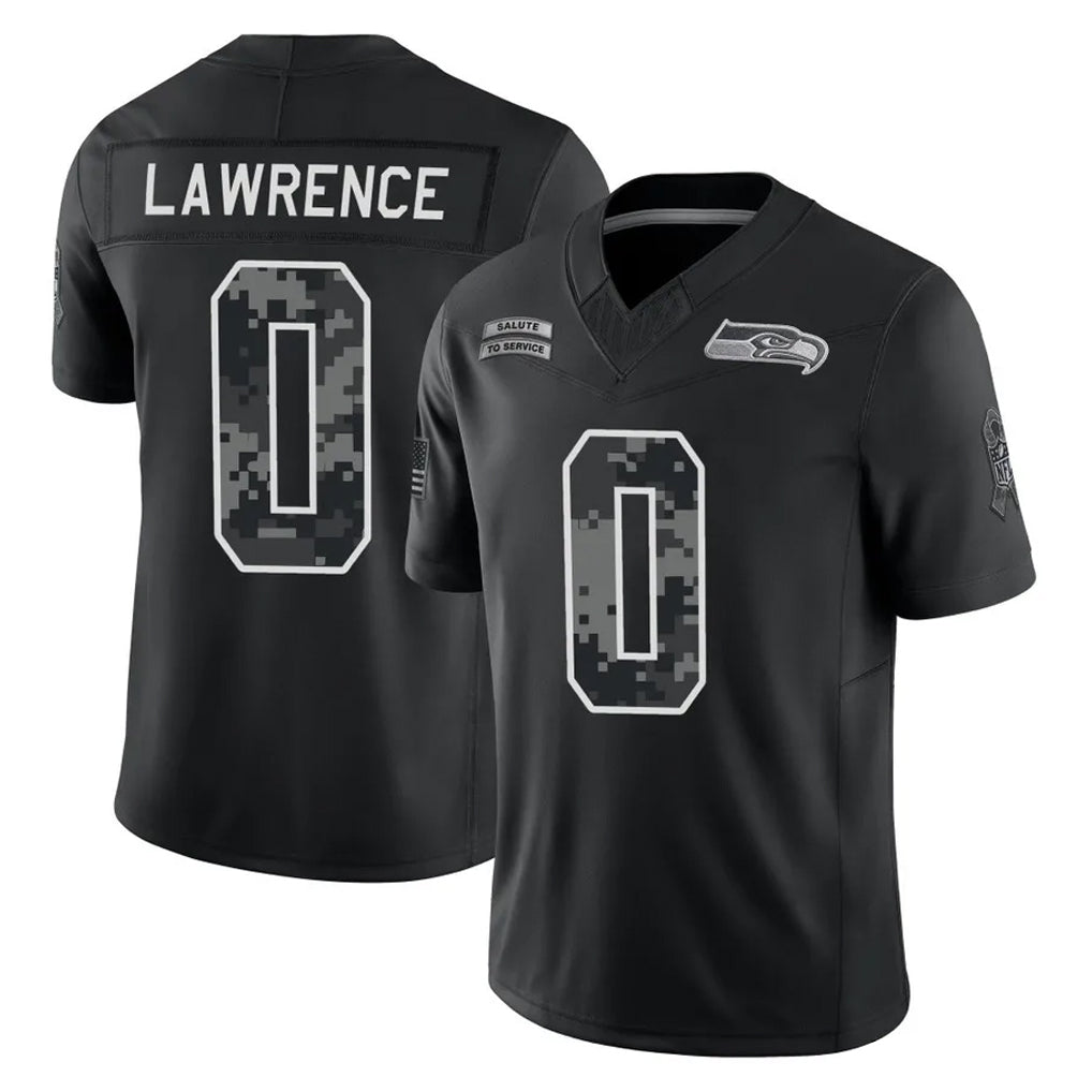 S.Seahawks #0 DeMarcus Lawrence Player Black Limited 2026 Salute to Service Home Game Ndoa Stitched Jerseys