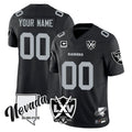 Custom LV.Raiders Black 65th Anniversary Vapor Limited Home Game Any Name & Numbers Ndoa Stitched Jerseys